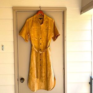 Banana Republic vegan suede shirt dress M
